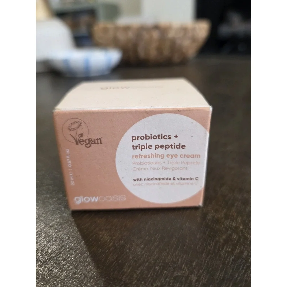 Glow Oasis Probiotics Triple Peptide Refreshing Eye Cream 0.67 Oz